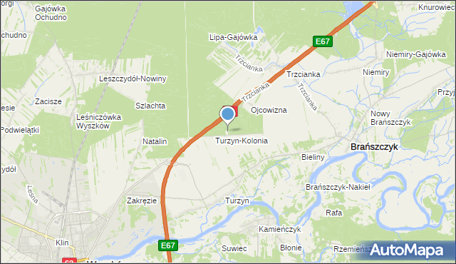 mapa Gajówka Ciepła, Gajówka Ciepła na mapie Targeo